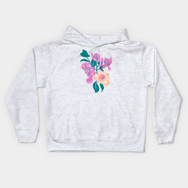 Magnolias Kids Hoodie by JordanKay